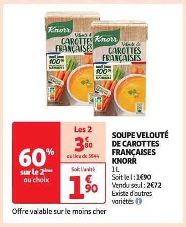 Soupe Velouté De Carottes Françaises Knorr