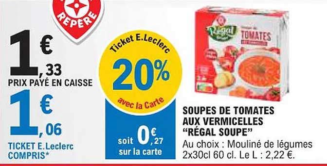 soupes de tomates aux vermicelles "régal soupe"