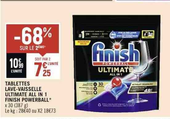 tablettes lave-vaisselle ultimate all in 1 finish powerball
