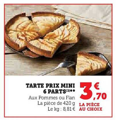 tarte prix mini 6 parts
