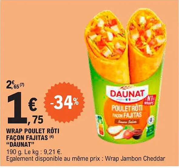 wrap poulet rôti façon fajitas "daunat"