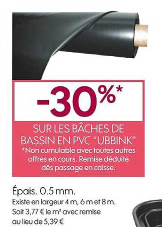 bâches de bassin en pvc "ubbink"