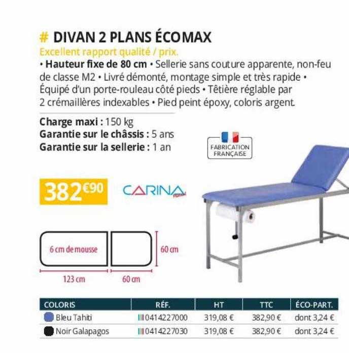 divan 2 plans écomax carina