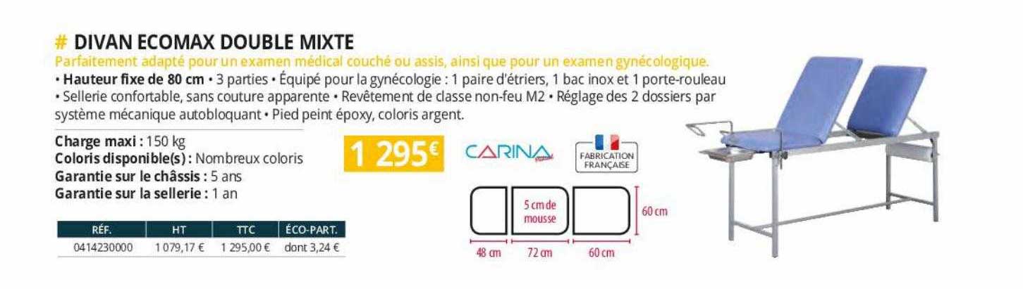 divan ecomax double mixte