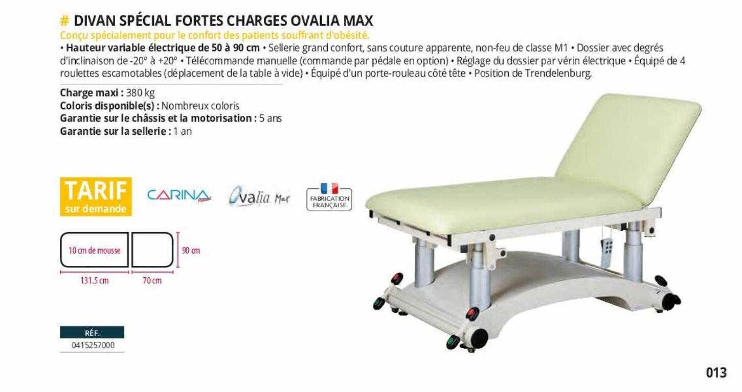 Divan Spécial Fortes Charges Ovalia Max Carina