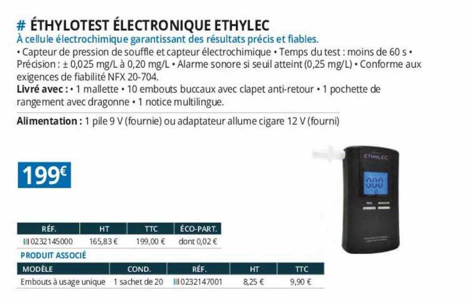 éthylotest électronique Ethylec