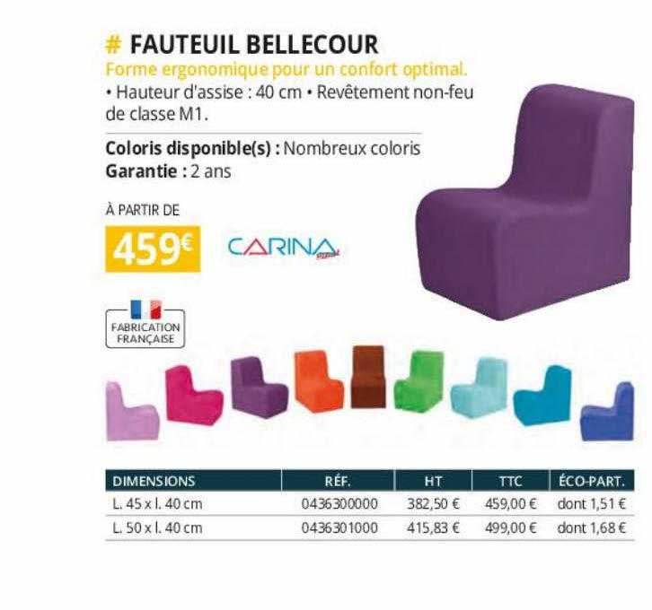 fauteuil bellecour carina
