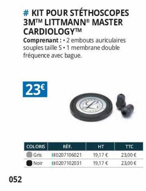 kit pour stéthoscopes 3m littmann master cardiology