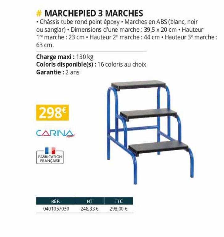 marchepied 3 marches carina