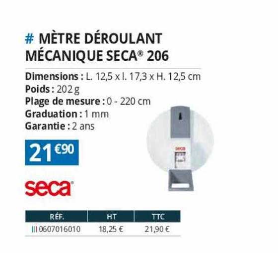 mètre déroulant mécanique seca 206