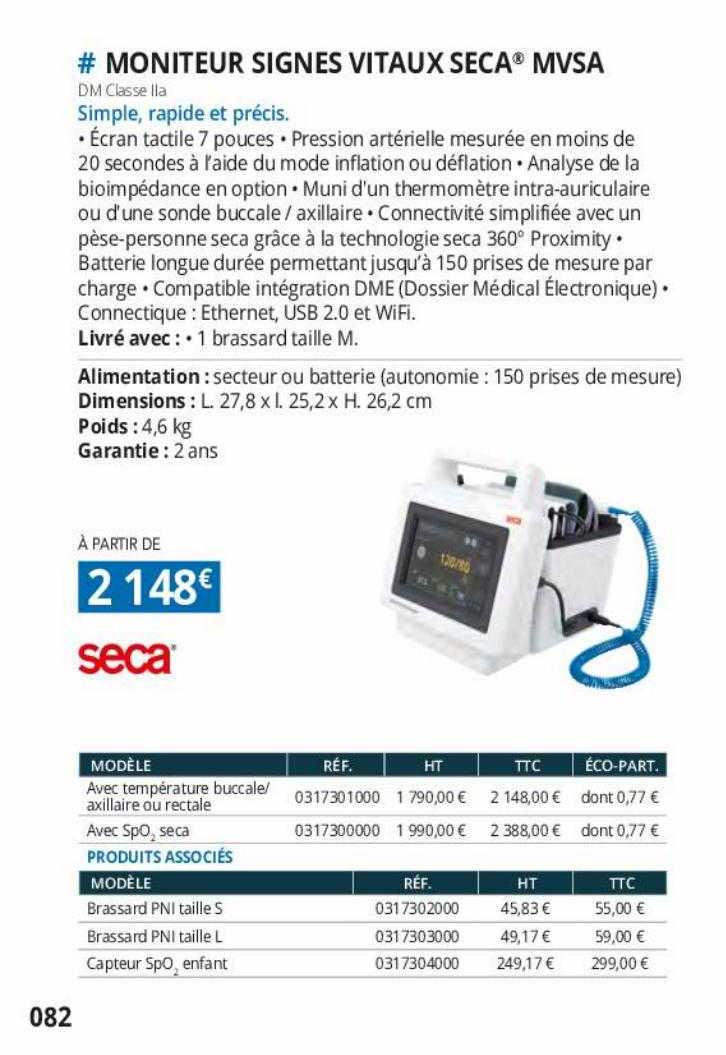 moniteur signes vitaux seca mvsa