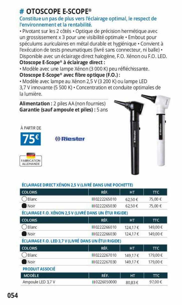 otoscope e-scope riester