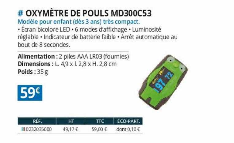 oxymètre de pouls md300c53