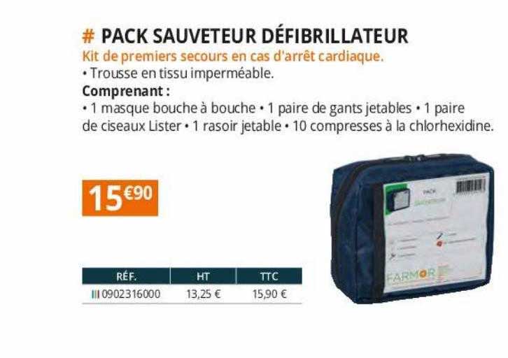 pack sauveteur défibrillateur