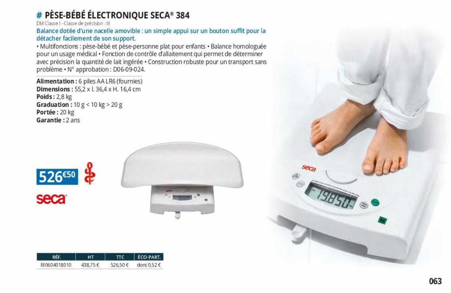 pèse-bébé électronique seca 384