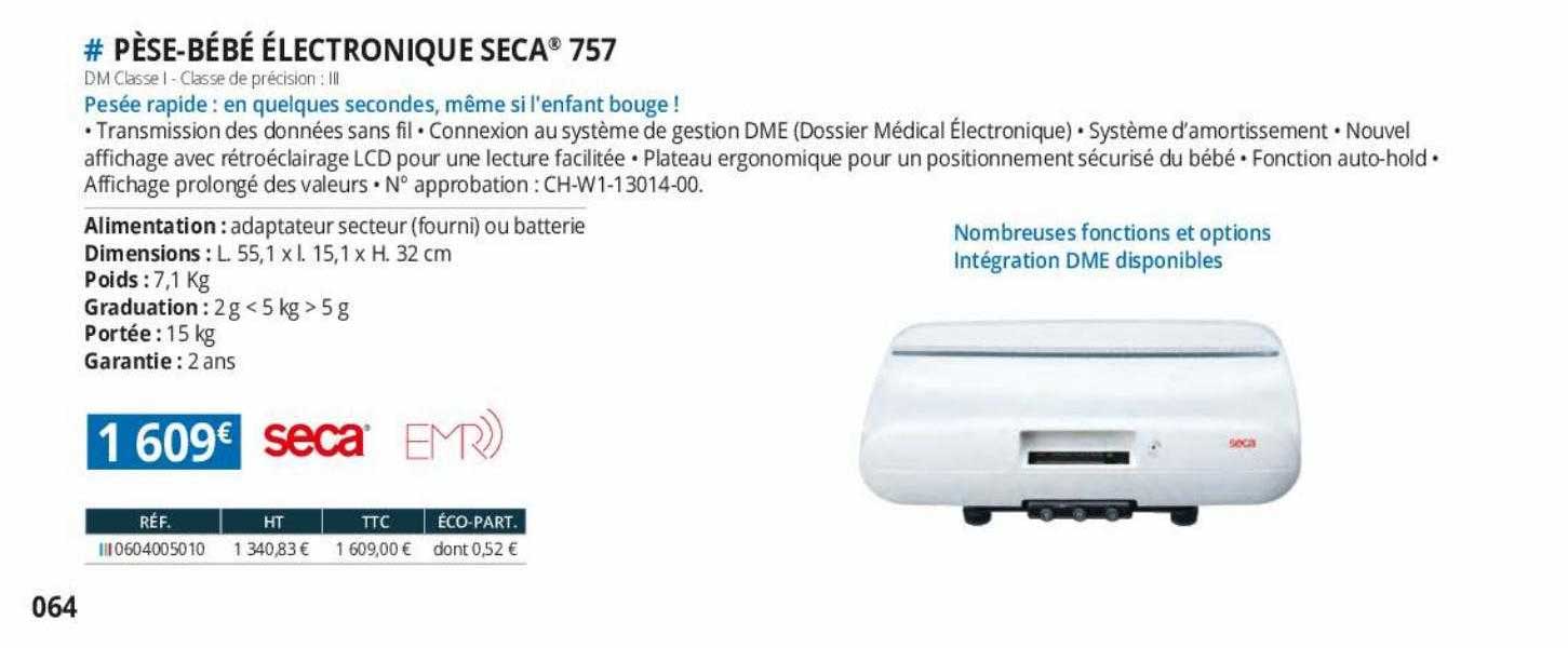 pèse-bébé électronique seca 757