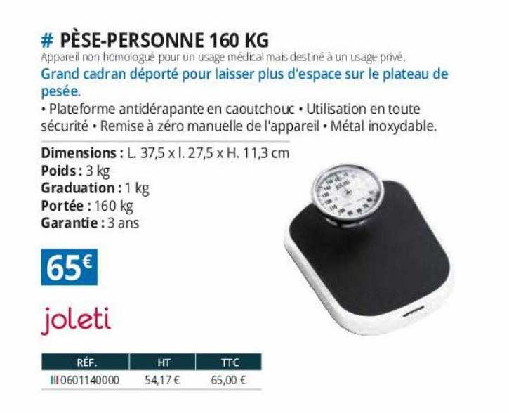 pèse-personne 160 kg joleti