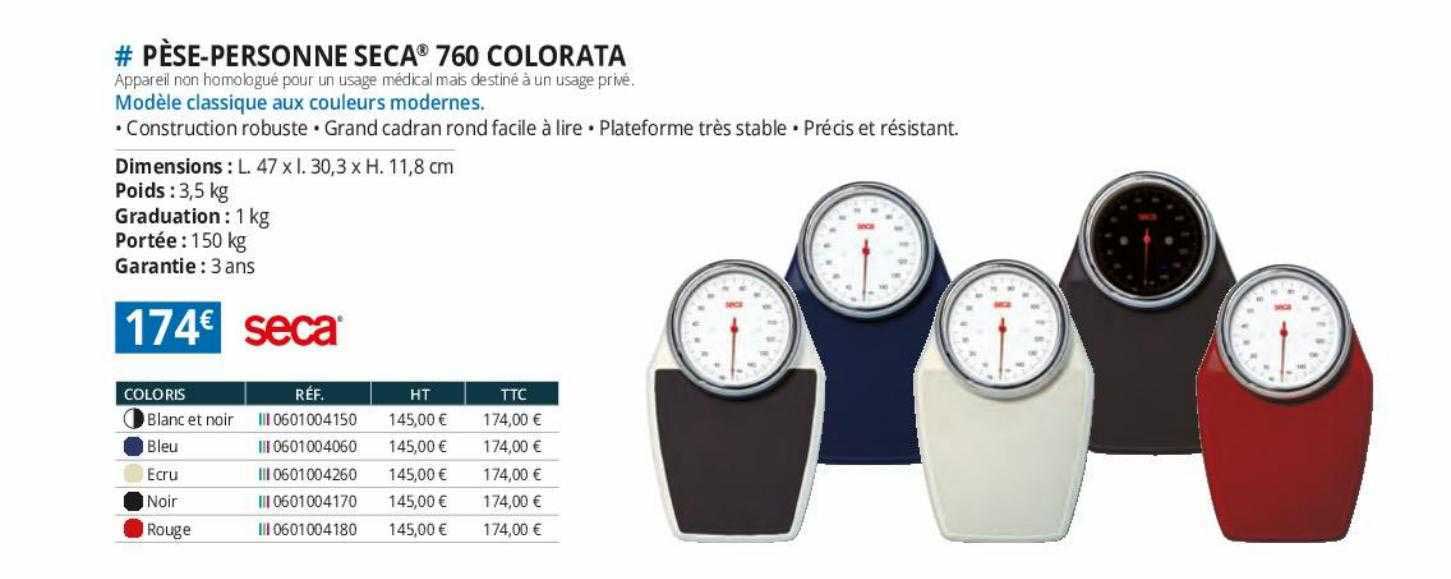 pèse-personne seca 760 colorata