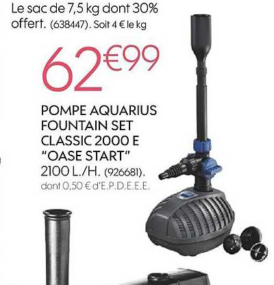 pompe aquarius fountain set classic 2000 e "oase start" 2100l.-h