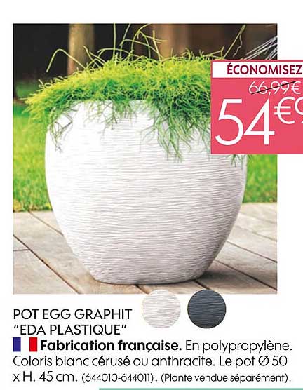 pot egg graphit "eda plastique"