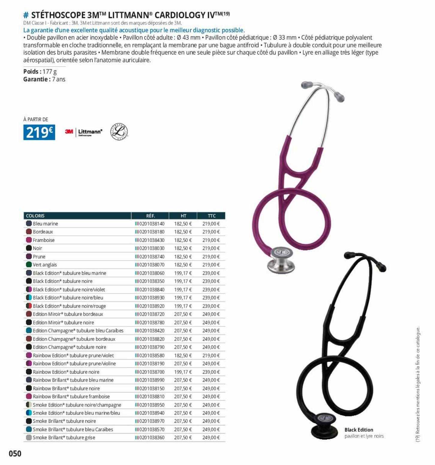 stéthoscope 3m littmann cardiology IV
