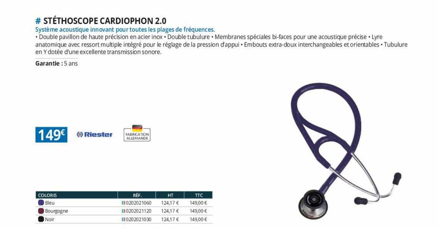 stéthoscope cardiophon 2.0 riester