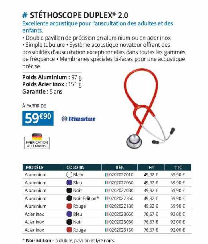 stéthoscope duplex 2.0 riester
