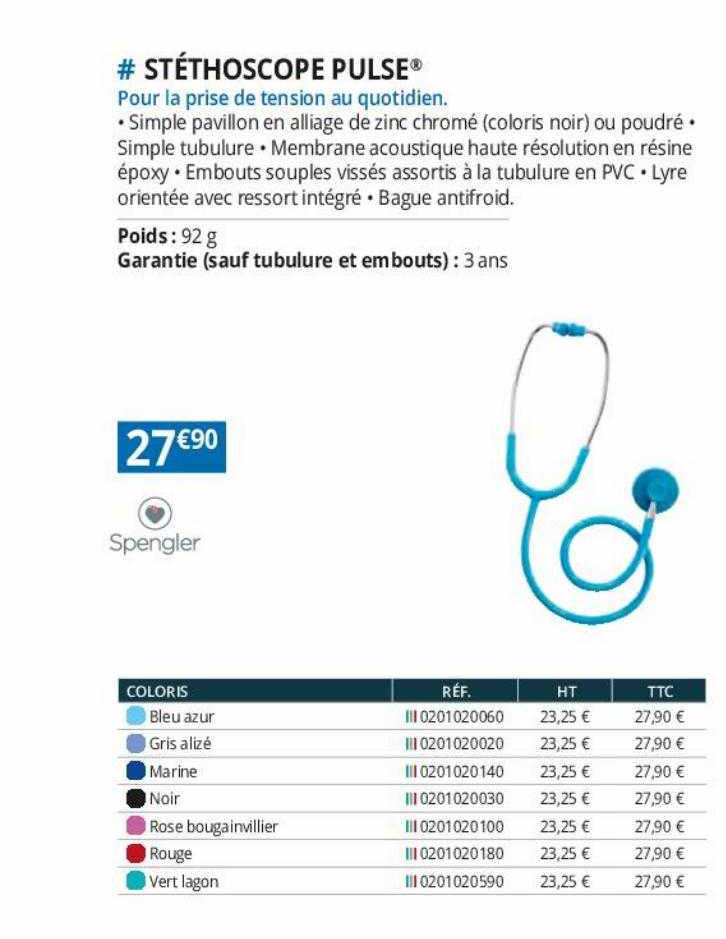stéthoscope pulse spengler