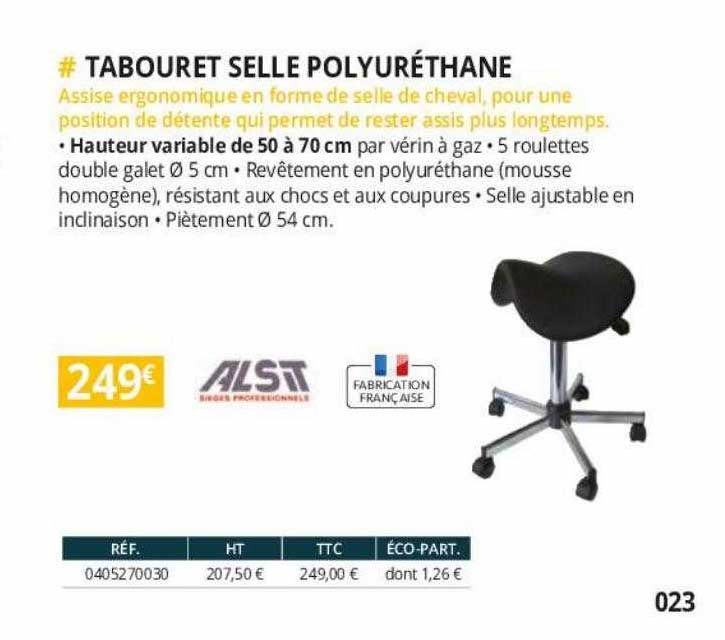 tabouret selle polyuréthane alsit