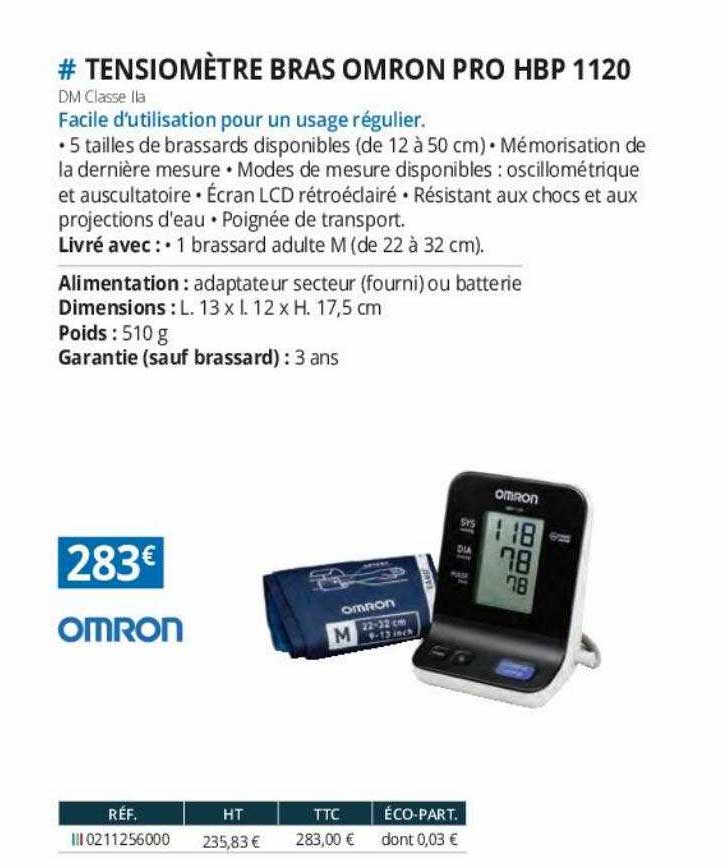 Tensiomètre Bras Ombron Pro Hbp 1120