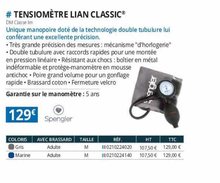 tensiomètre lian classic spengler