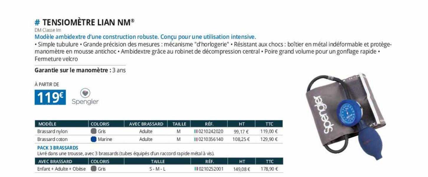 tensiomètre lian nm spengler