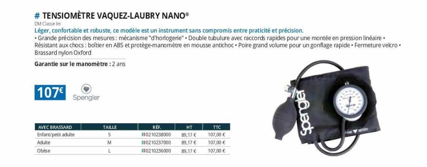 Tensiomètre Vaquez-laubry Nano