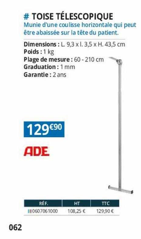 toise télescopique ade