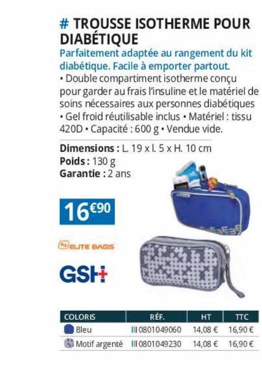 trousse isotherme pour diabétique