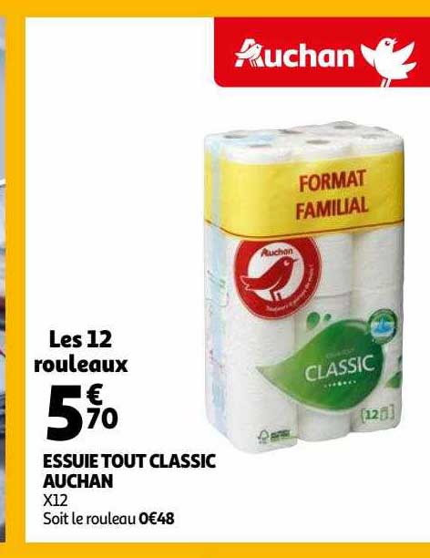 essuie tout classic auchan