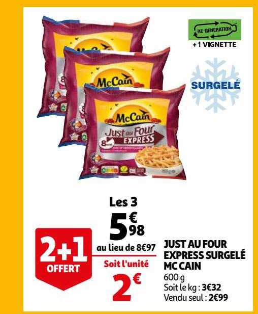 just au four express surgelé mc cain