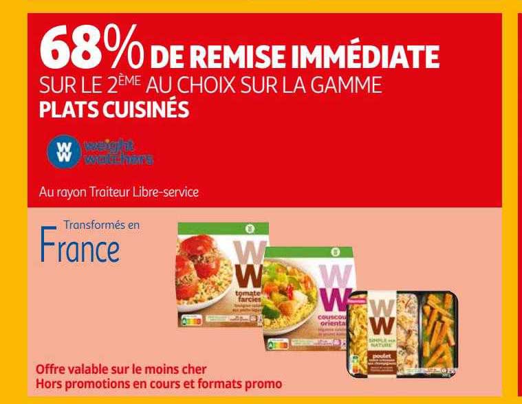 la gamme plats cuisinés  weight watchers