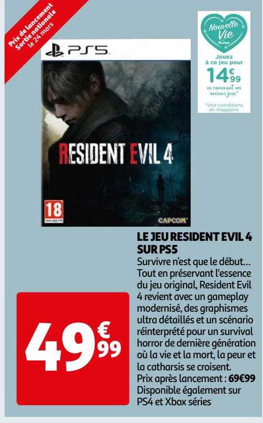 le jeu résident évil 4 sur ps5