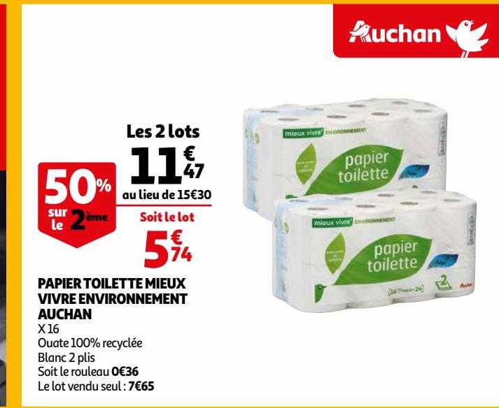 papier toilette mieux vivre environnement auchan