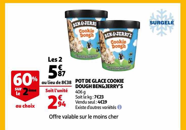 pot de glace cookie dough ben & jerry's