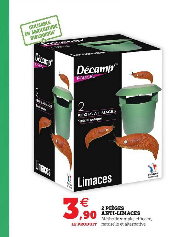 2 pièges anti-limaces décamp'