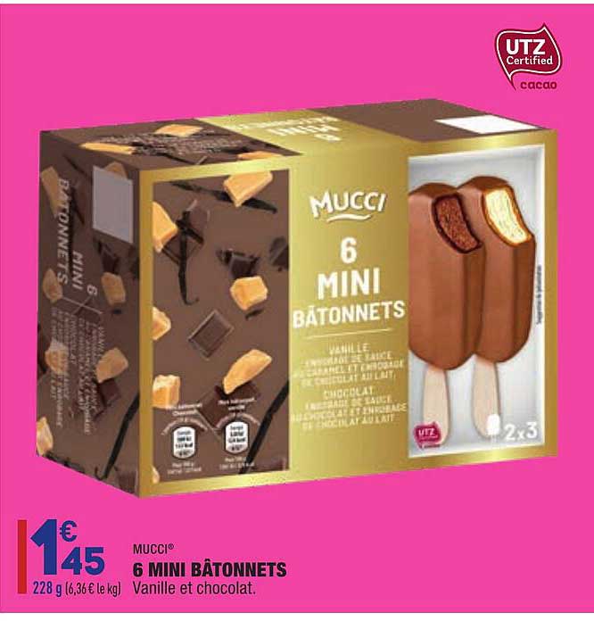 6 Mini Bâtonnets Mucci