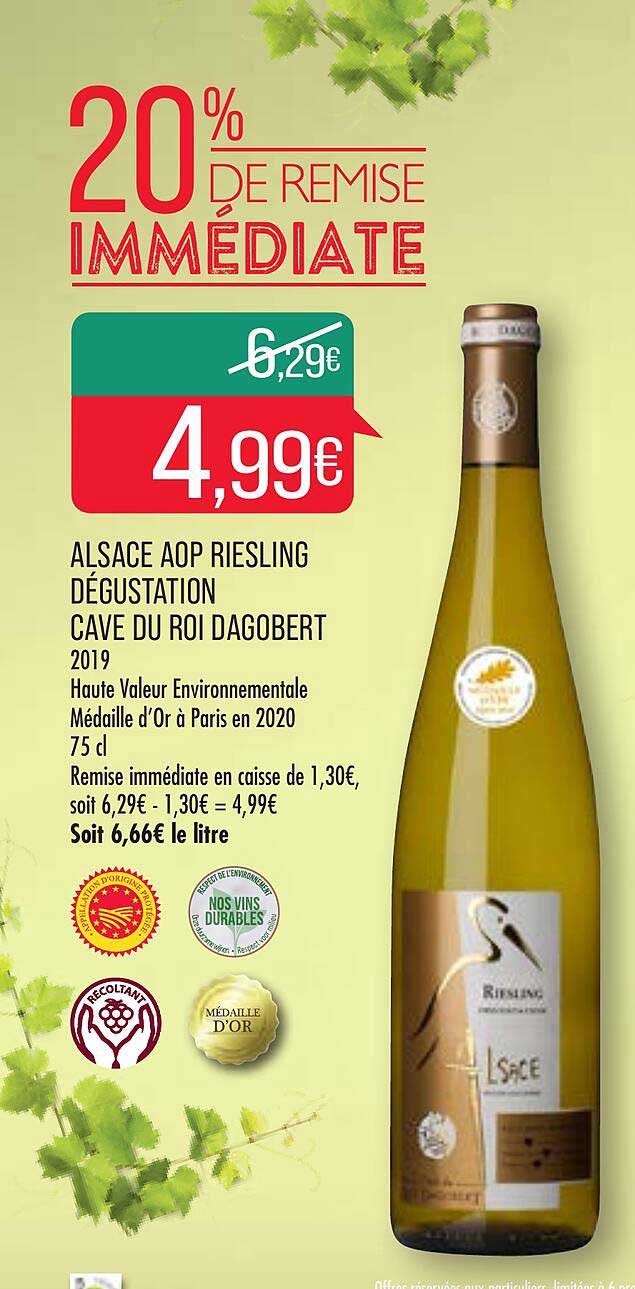 alsace aop riesling dégustation cave du roi dagobert
