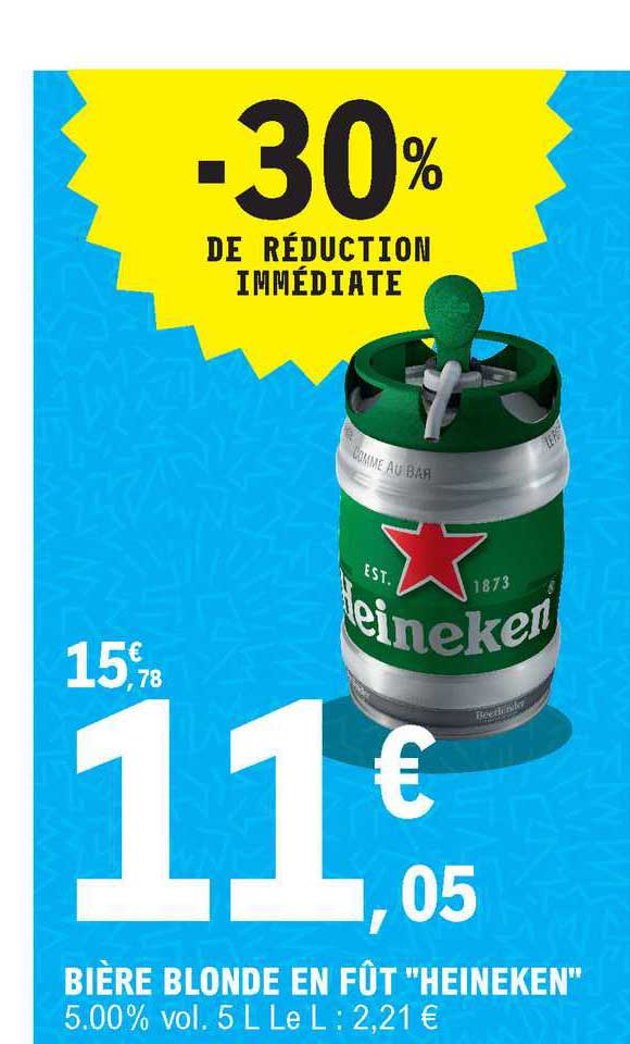 Bière Blonde En Fût "heineken"
