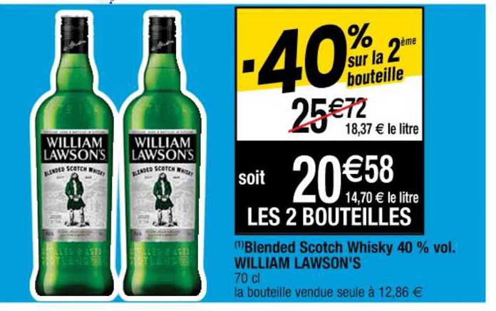 blended scotch whisky 40% vol. william lawson's