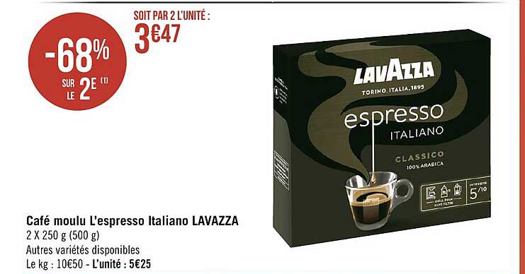 Café Moulu L'espresso Italiano Lavazza