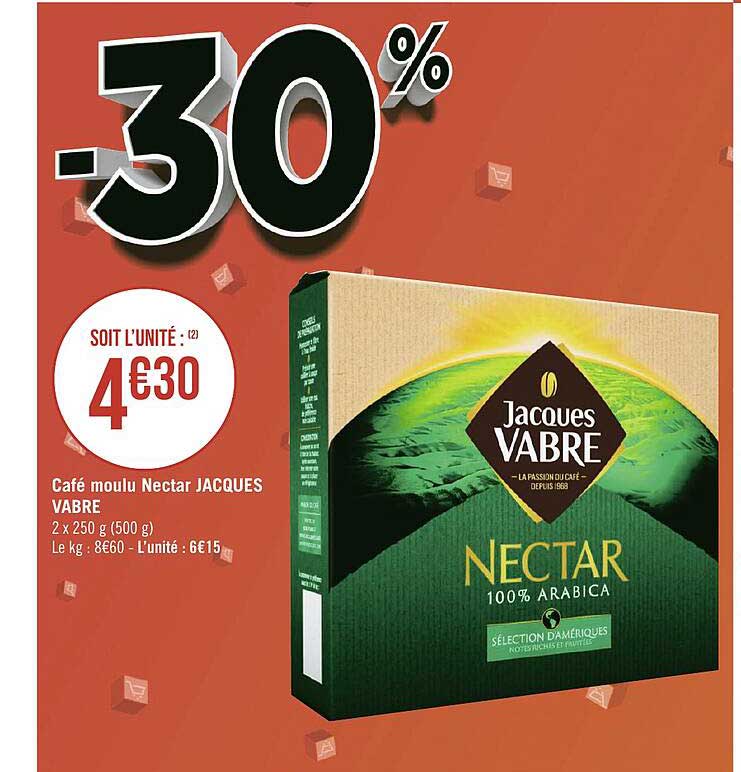 café moulu nectar jacques vabre
