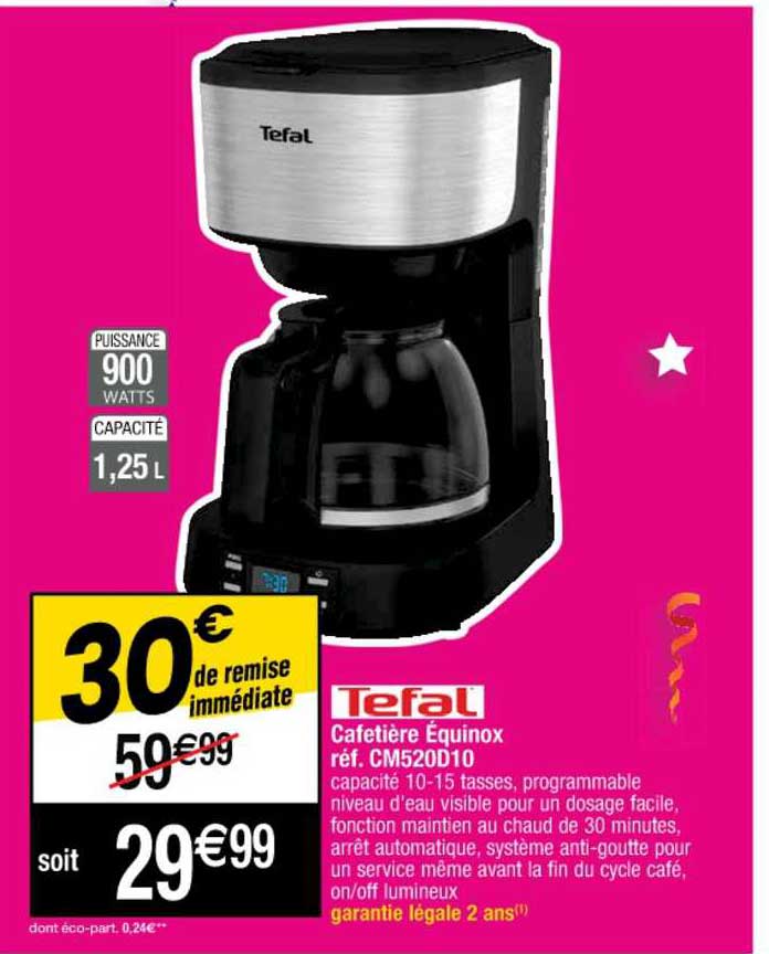 Cafetière équinox Tefal