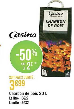Charbon De Bois 20 L Casino